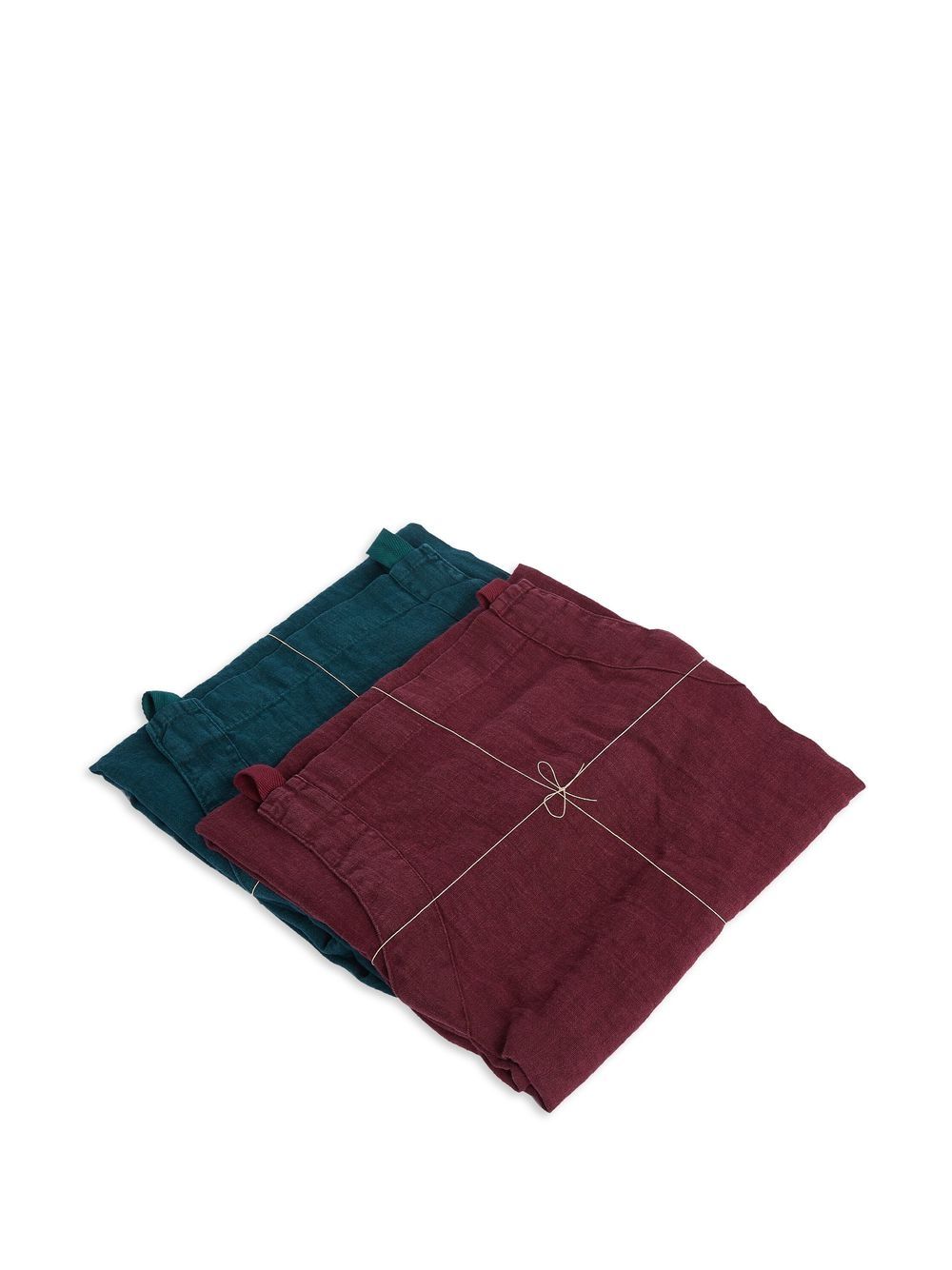 Shop Once Milano Linen Kitchen Apron In Rot