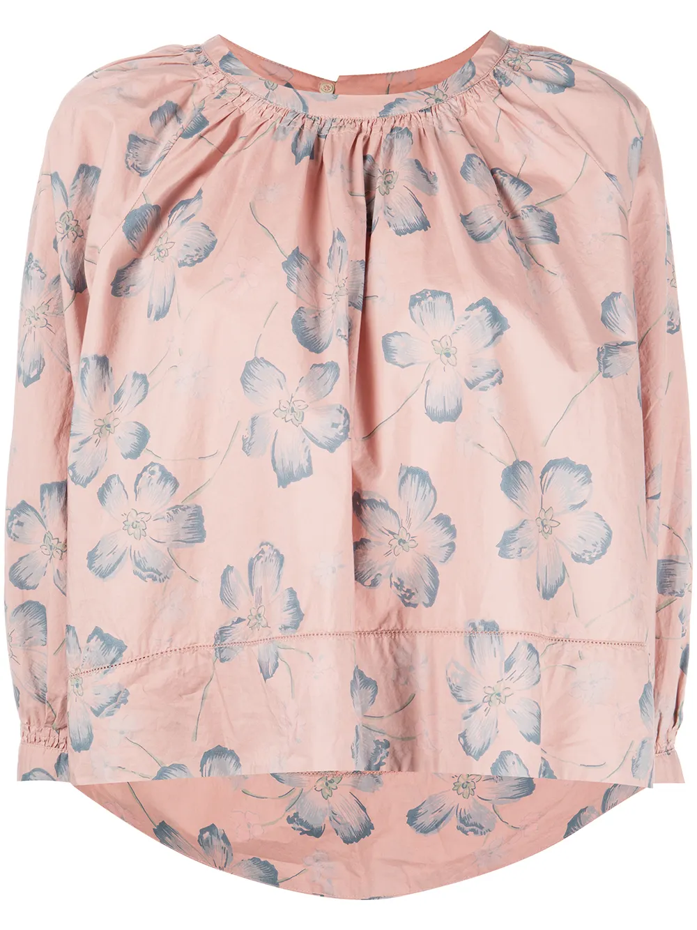 

The Great. Patio floral-print blouse - Pink