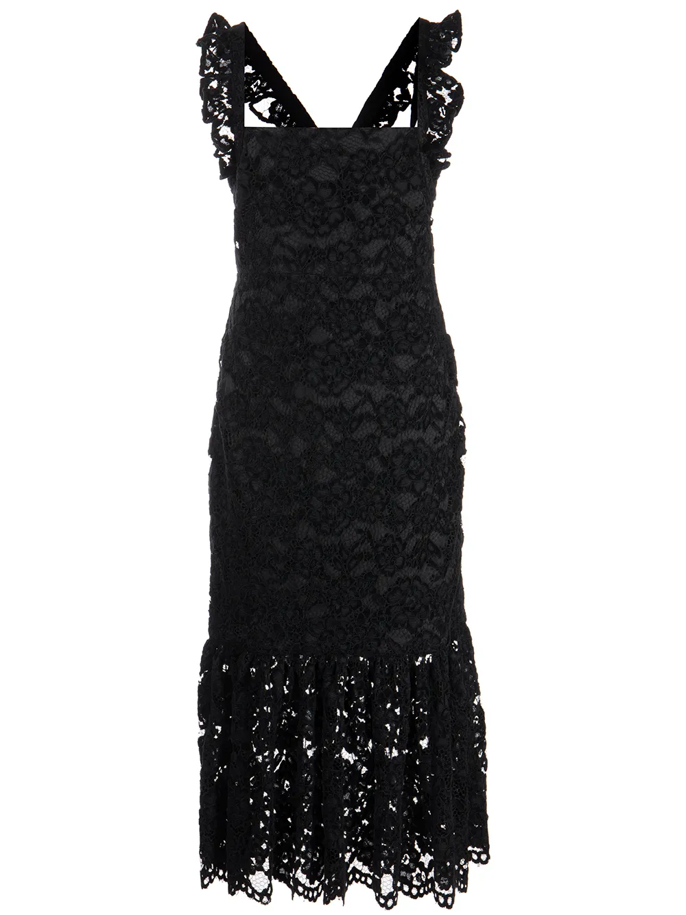 

Likely lace-overlay midi dress - Black