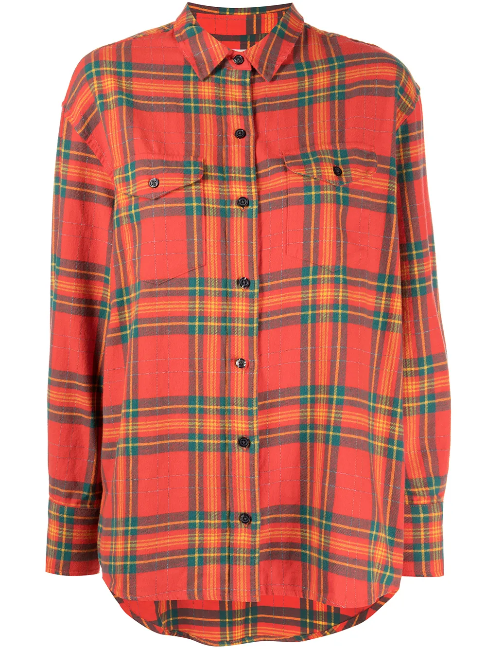 

The Great. Heritage plaid-check shirt - Orange