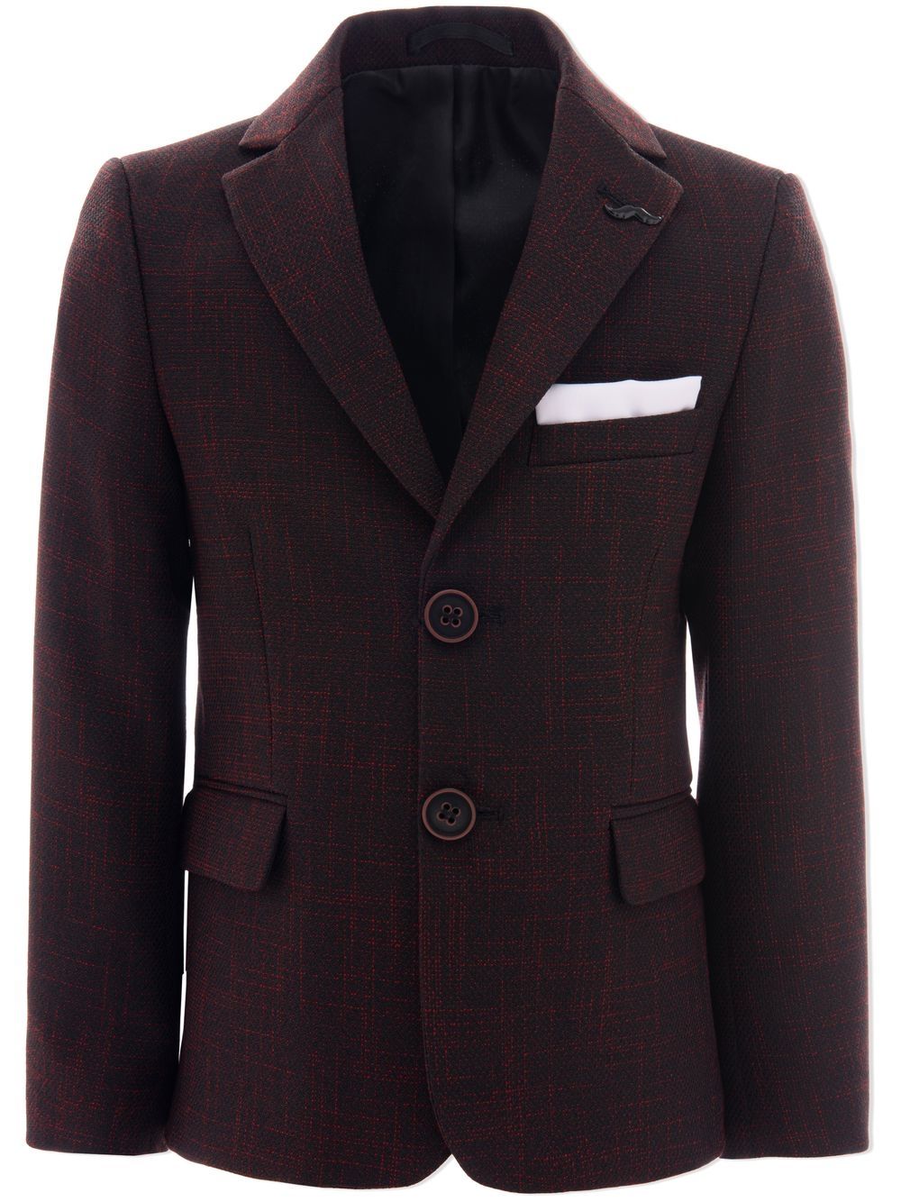 moustache blazer à revers pointus - rouge