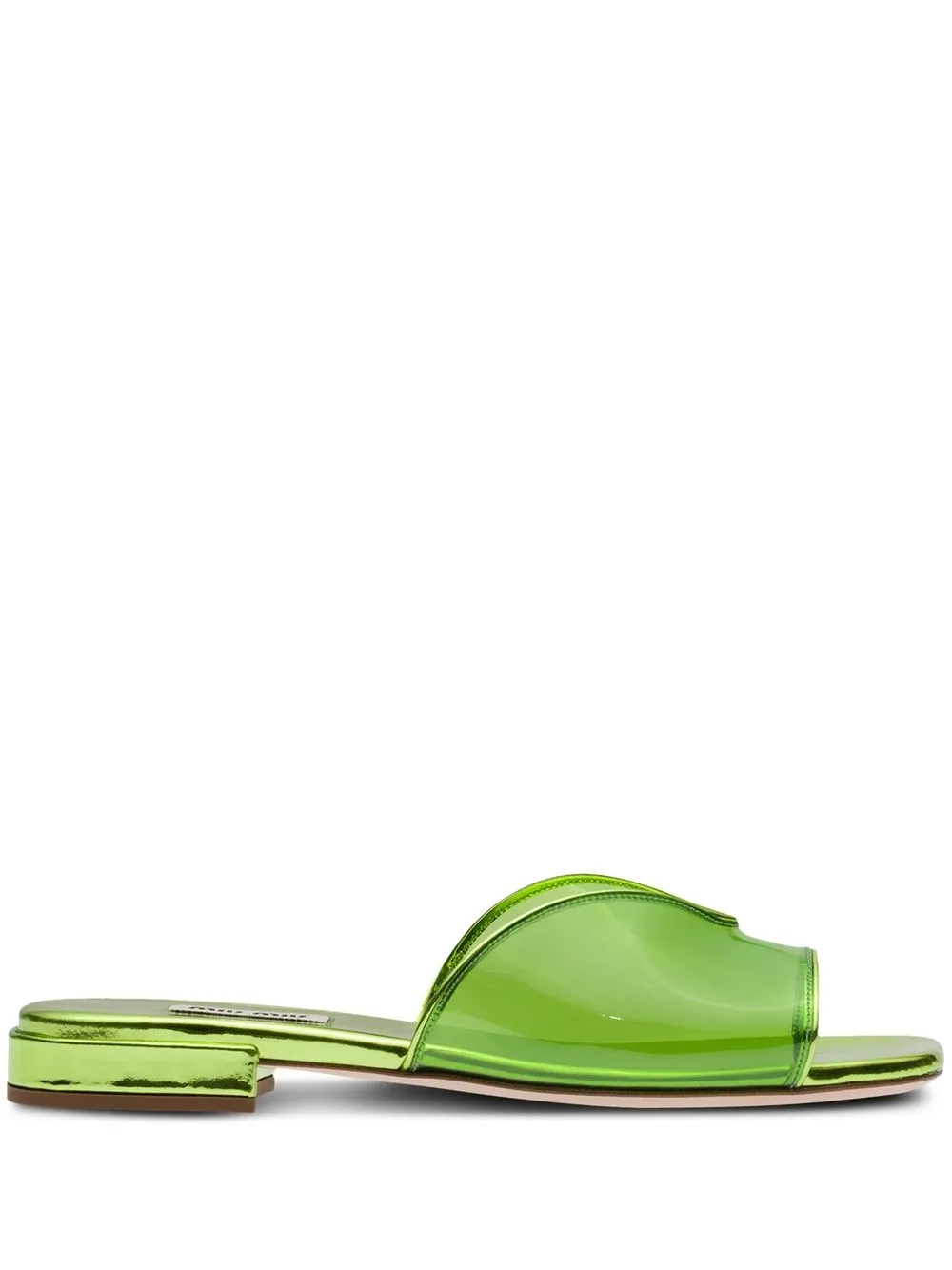 

Miu Miu metallic open-toe sandals - Green