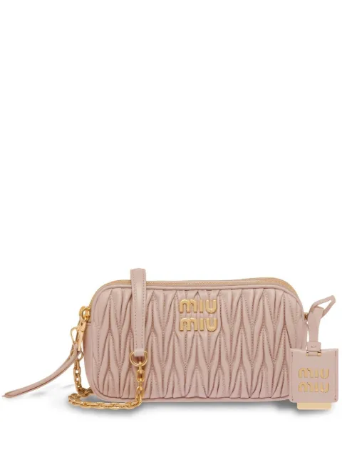 Miu Miu matelassé nappa-leather mini bag