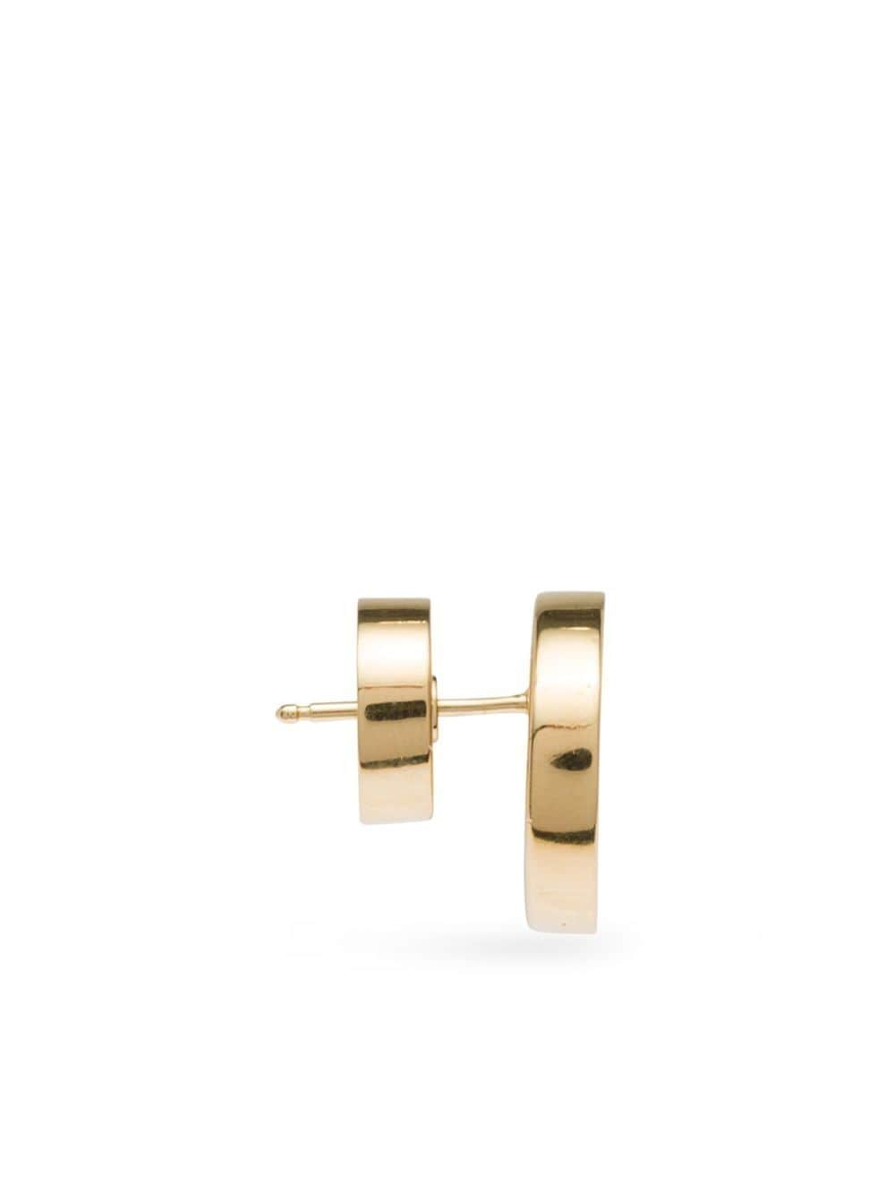 Shop Miu Miu Logo-embossed Stud Earrings In Weiss