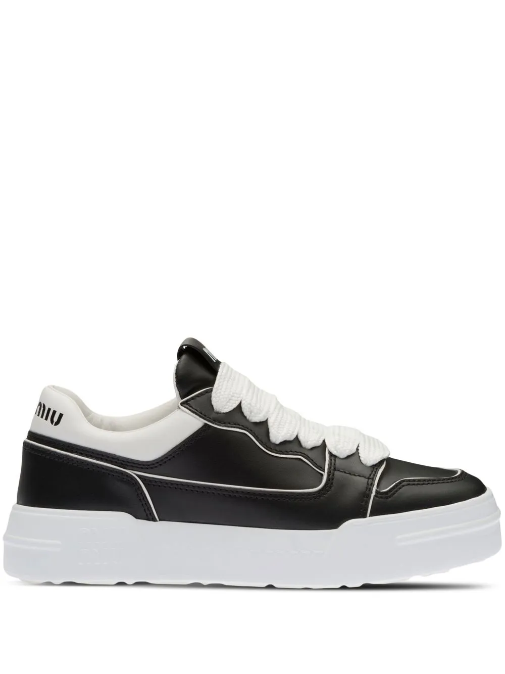 

Miu Miu panelled flatform sneakers - Black