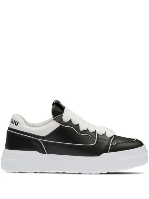 Miu Miu panelled flatform sneakers