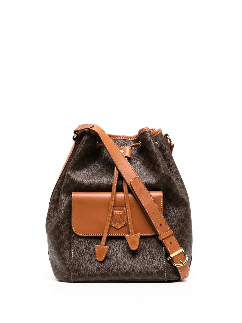 

Céline Pre-Owned 1990-2000s Macadam drawstring shoulder bag - Brown