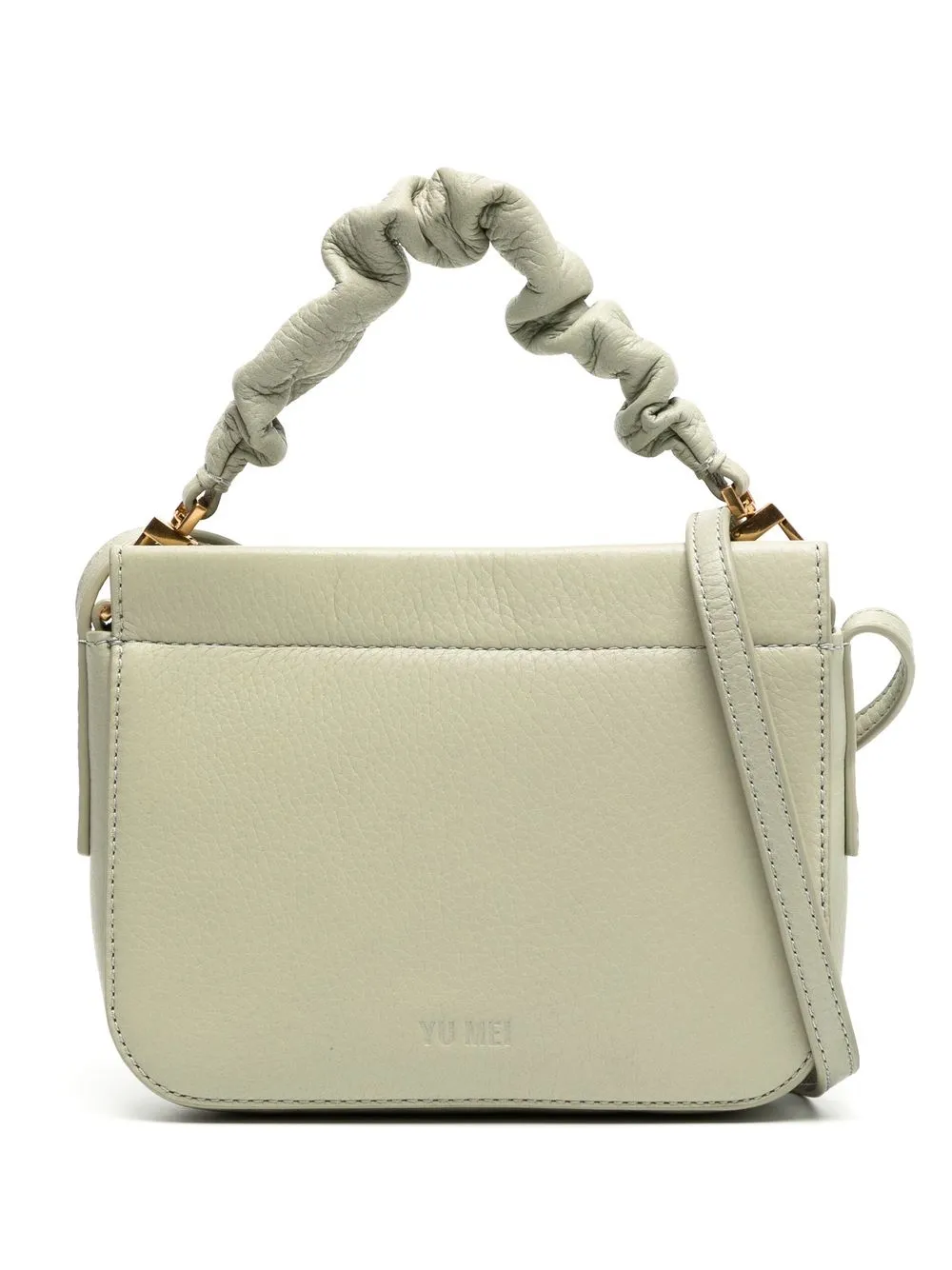 

Yu Mei Scrunchie embossed-logo crossbody bag - Green