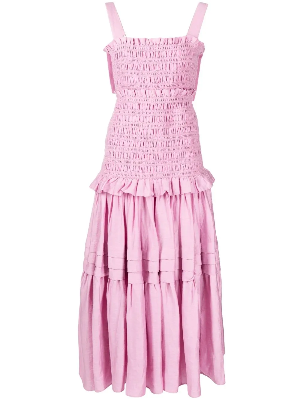 

Acler Lysia ruffled midi dress - Pink