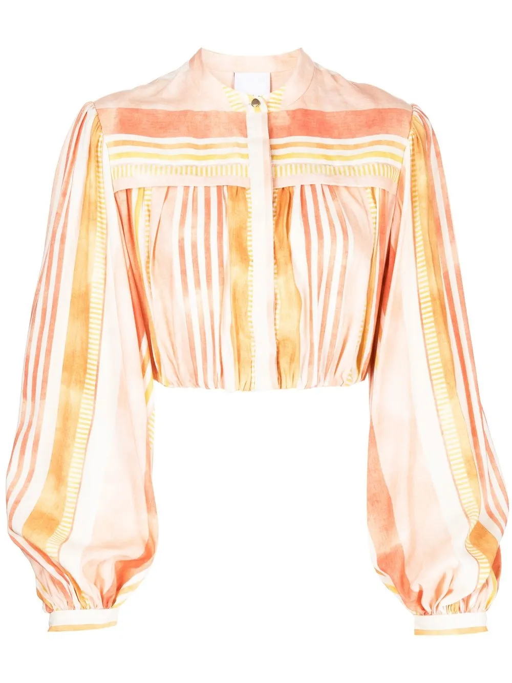 Acler Coupland Puff-sleeve Top In Orange