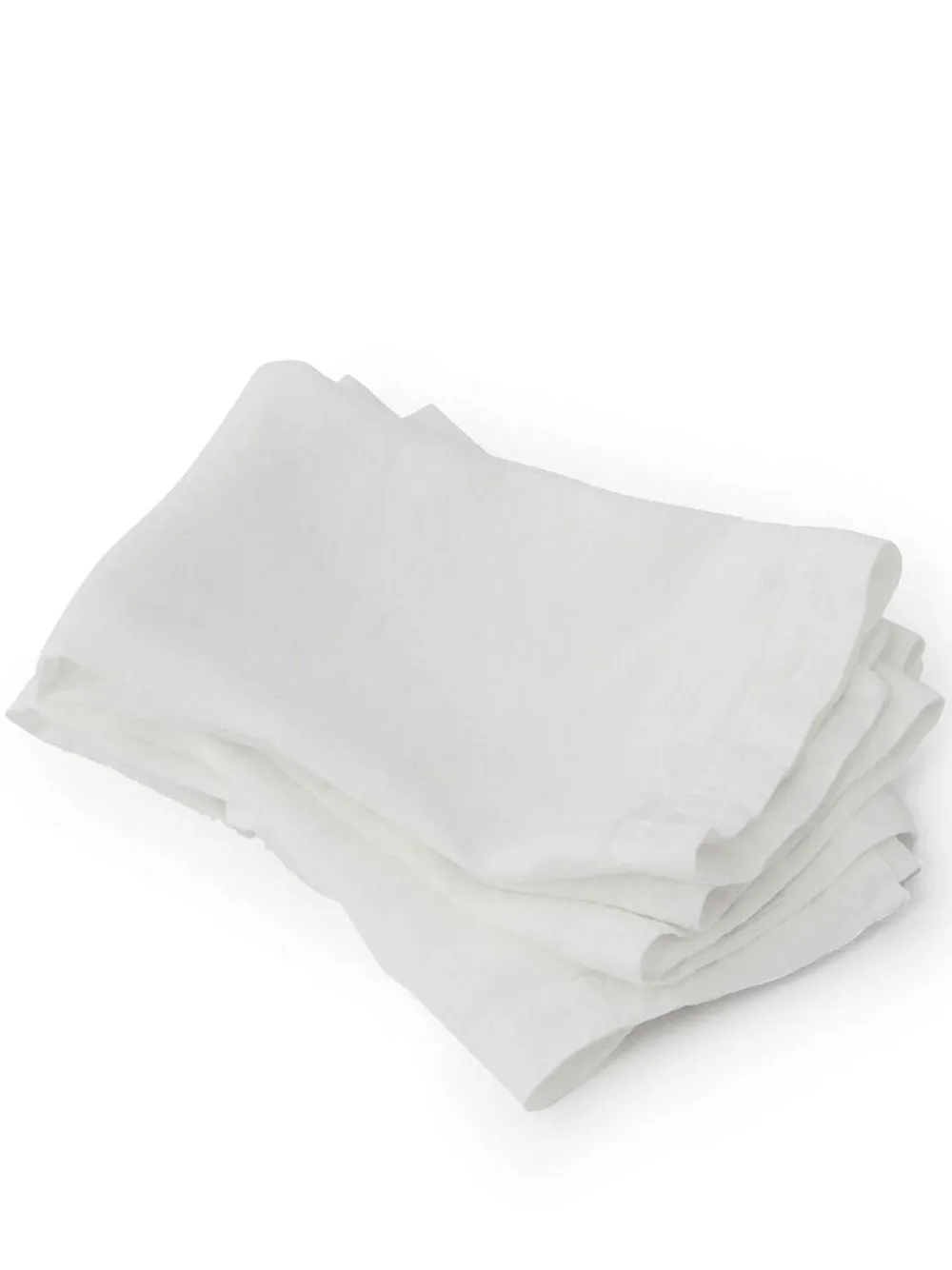 

TEKLA logo-patch linen napkin - White