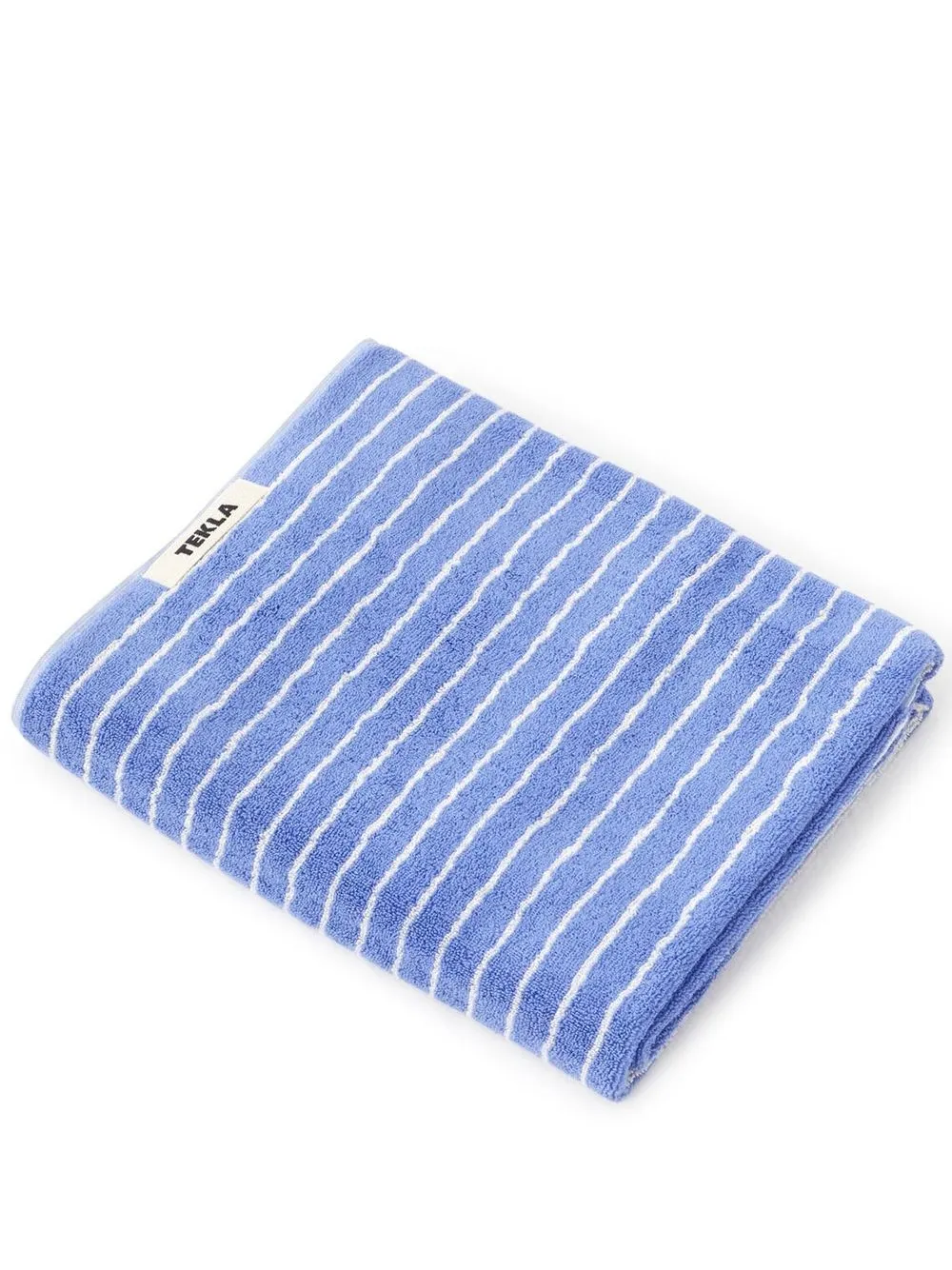 

TEKLA striped organic cotton towel - Blue