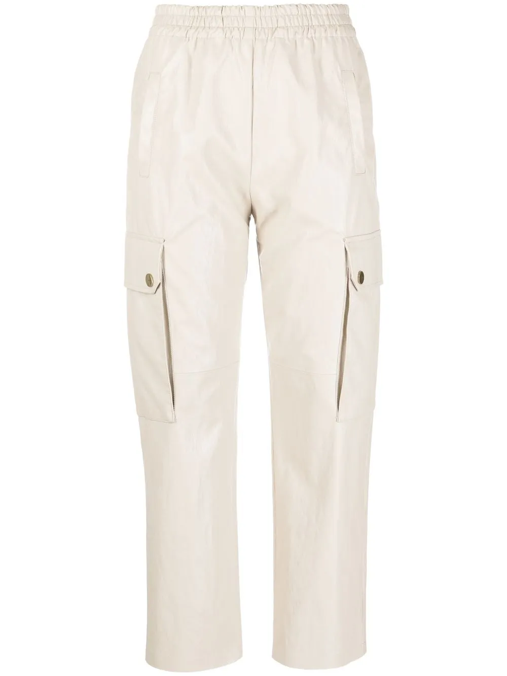 

PINKO straight-leg polished-finish trousers - Neutrals