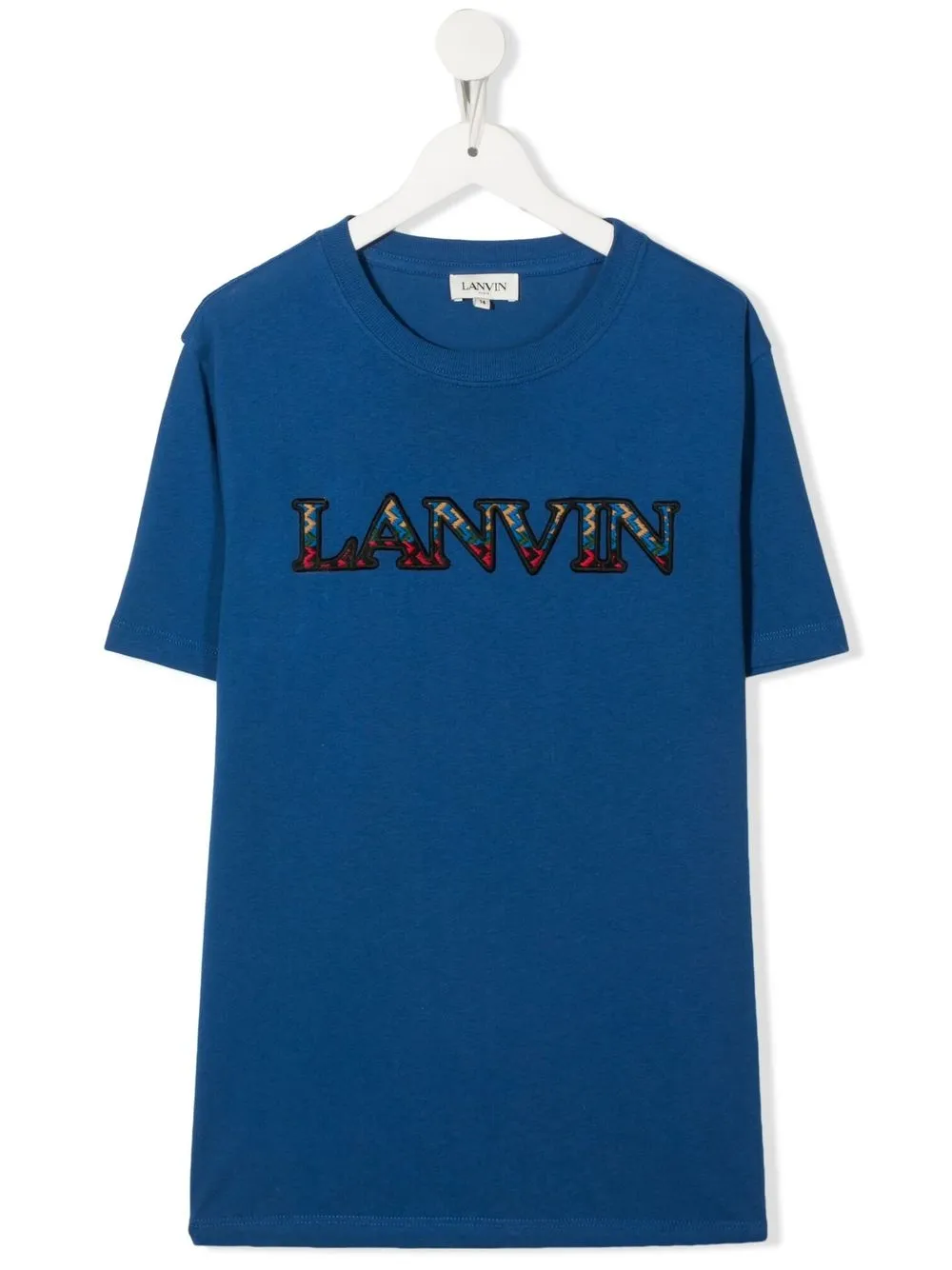 

Lanvin Enfant playera manga corta con logo estampado - Azul