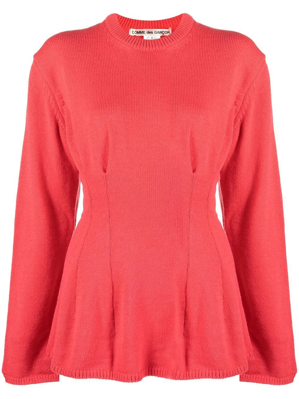 COMME DES GARÇONS PEPLUM-HEM CREW NECK JUMPER