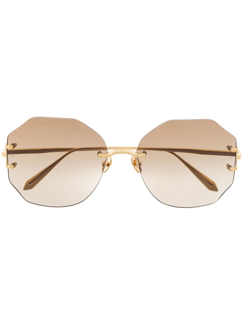 

Linda Farrow round-frame sunglasses - Gold