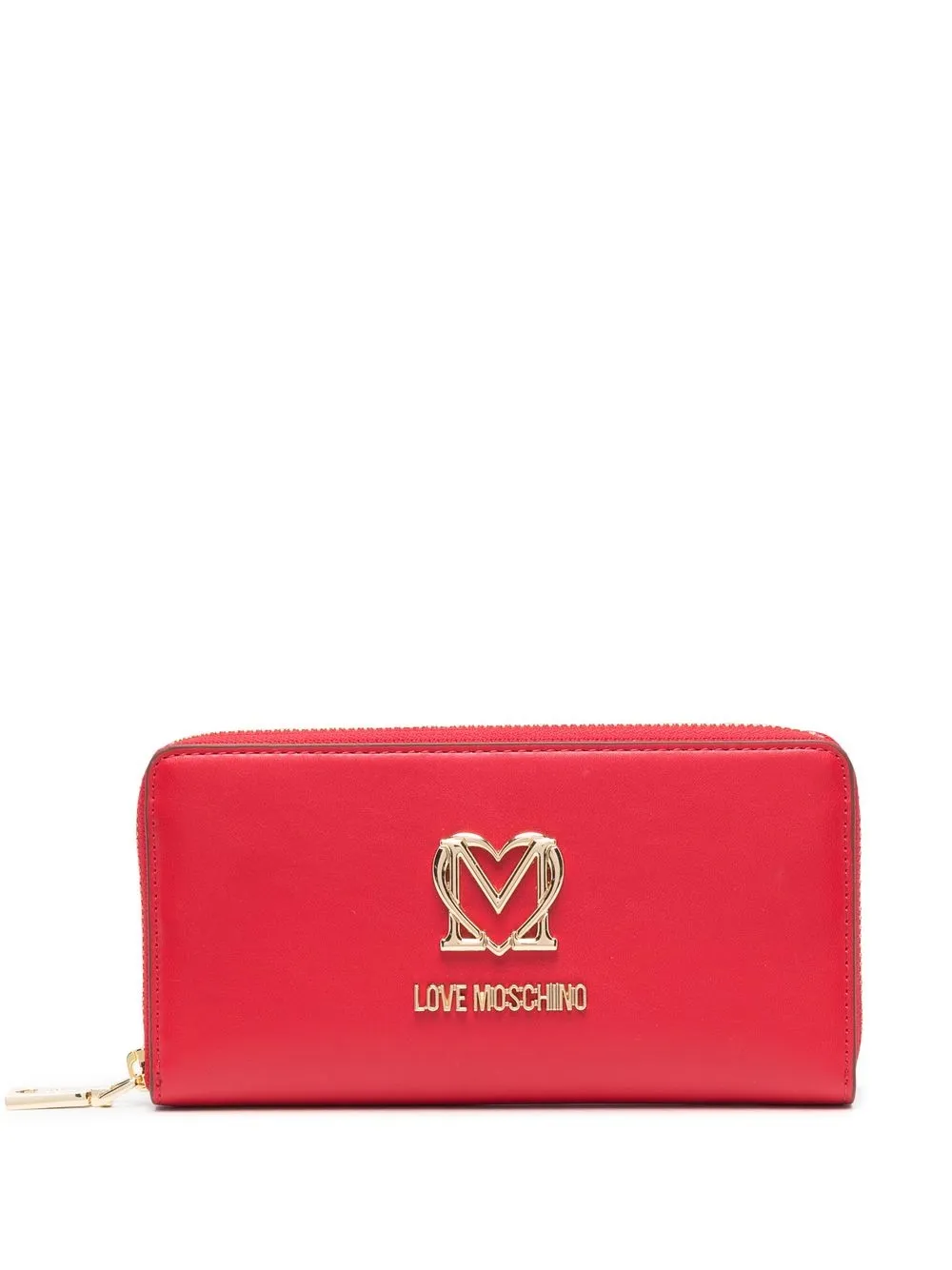 

Love Moschino cartera con placa del logo - Rojo