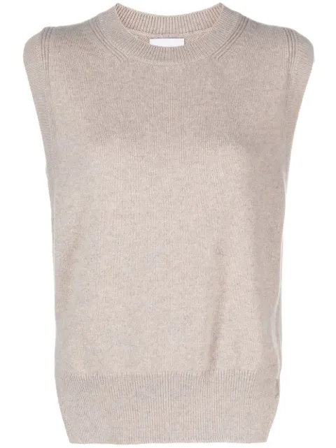 Barrie Iconic sleeveless cashmere jumper