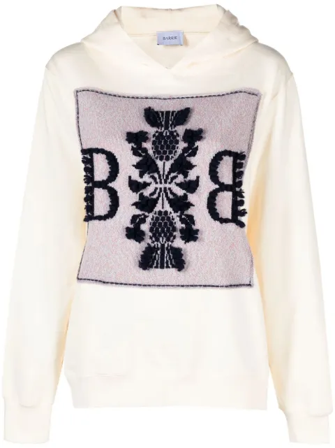 Barrie logo-patch cotton hoodie