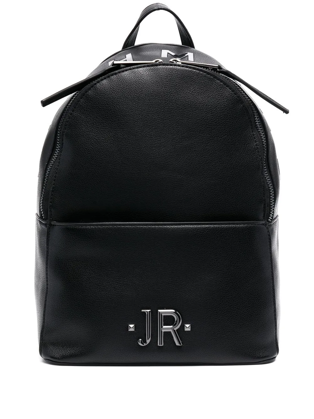 

John Richmond faux-leather logo-lettering backpack - Black