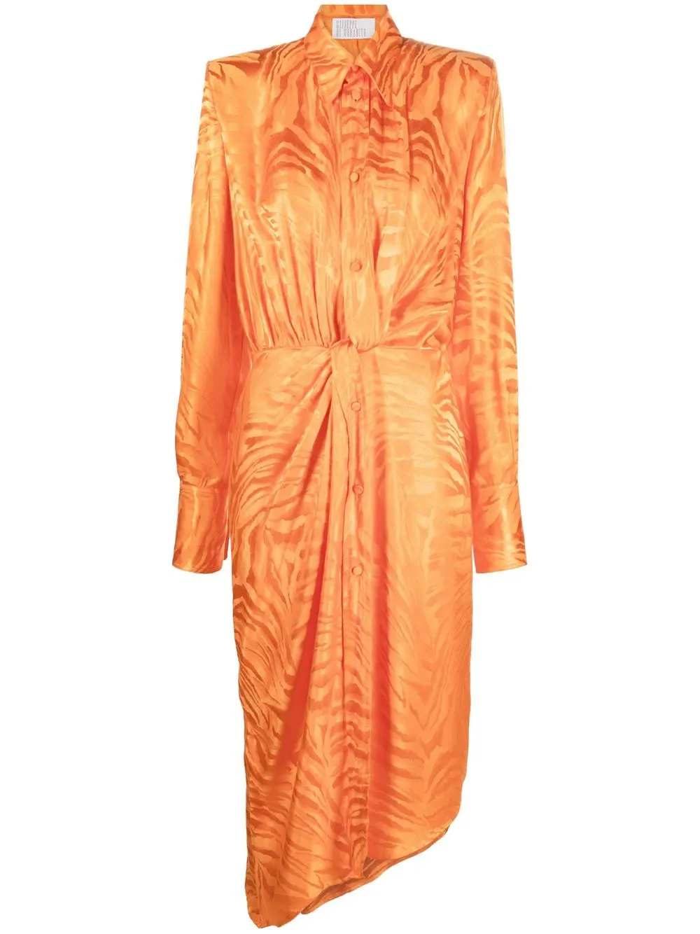 

Giuseppe Di Morabito zebra jacquard asymmetric mini dress - Orange