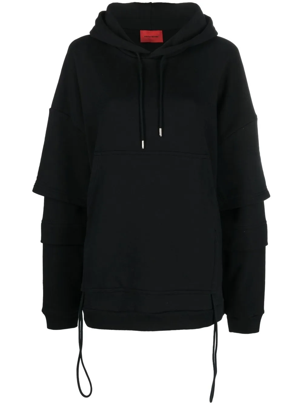 

A BETTER MISTAKE Resonance triple-sleeve hoodie - Black