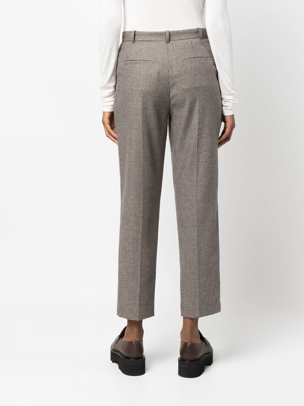 Shop Apc Houndstooth-print Trousers In Nude