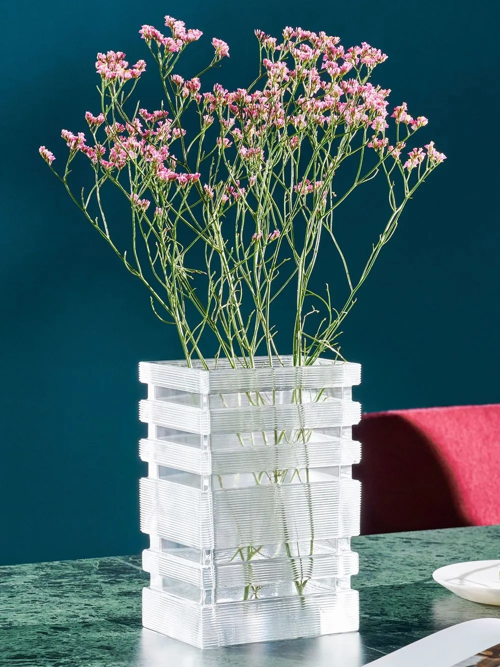 Shop Cassina Skyscraper Glass Vase In Nude