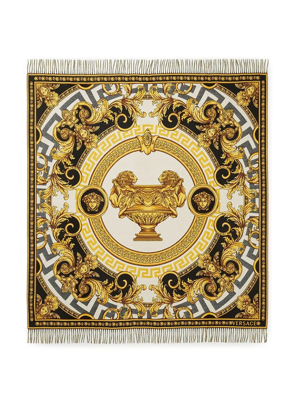Versace Wollen deken - Zwart