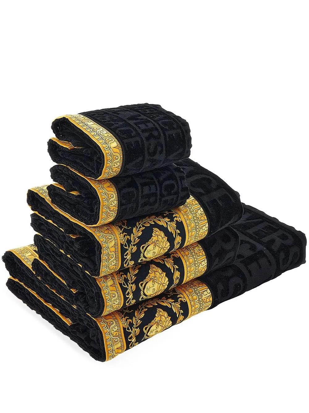 

Versace I Love Baroque towel set (set of five) - Black