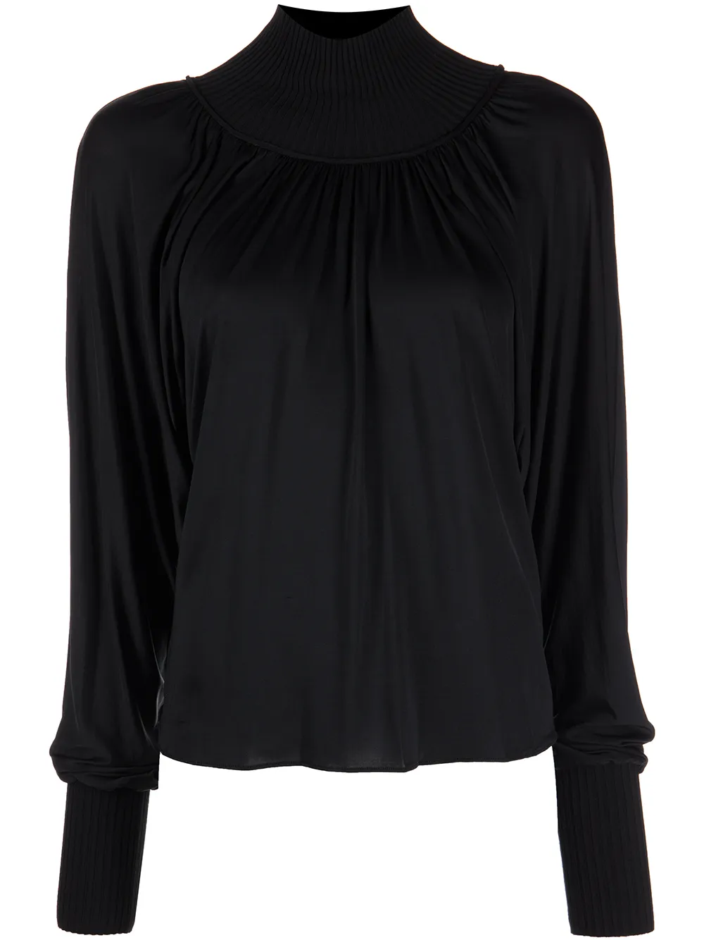 

A.L.C. Weston ruched roll-neck top - Black