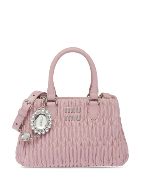 Miu Miu Bolsa tote de couro matelassê 