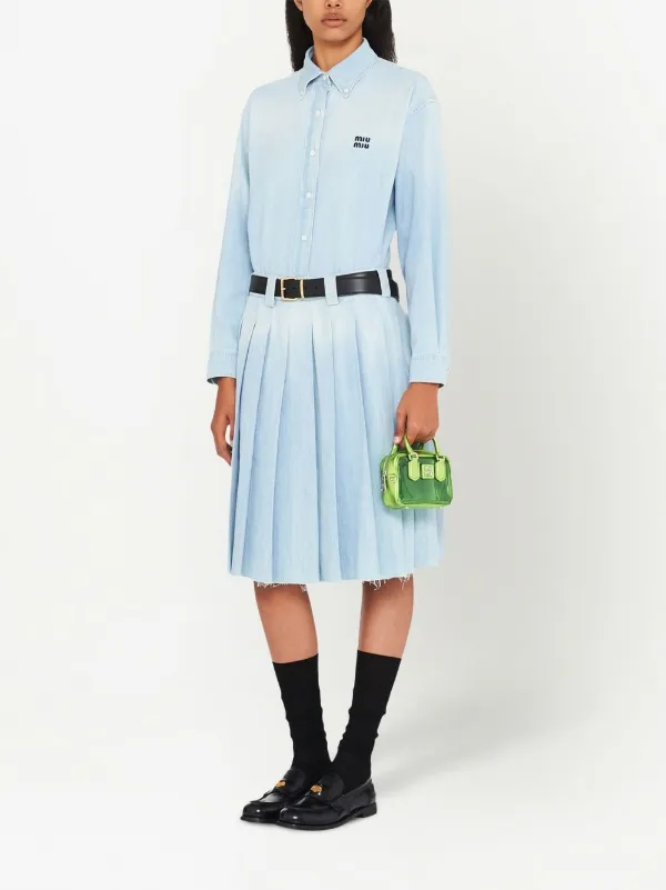 Miu Miu logo-appliqué Clear Mini Bag | Green | FARFETCH