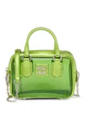 Miu Miu logo-appliqué clear mini bag - Green
