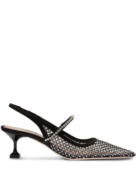 Miu Miu mesh slingback pumps