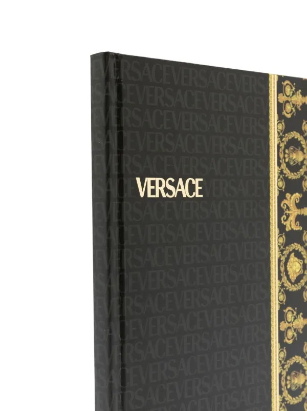 Versace Home Barocco logo-print Notebook | Black | FARFETCH