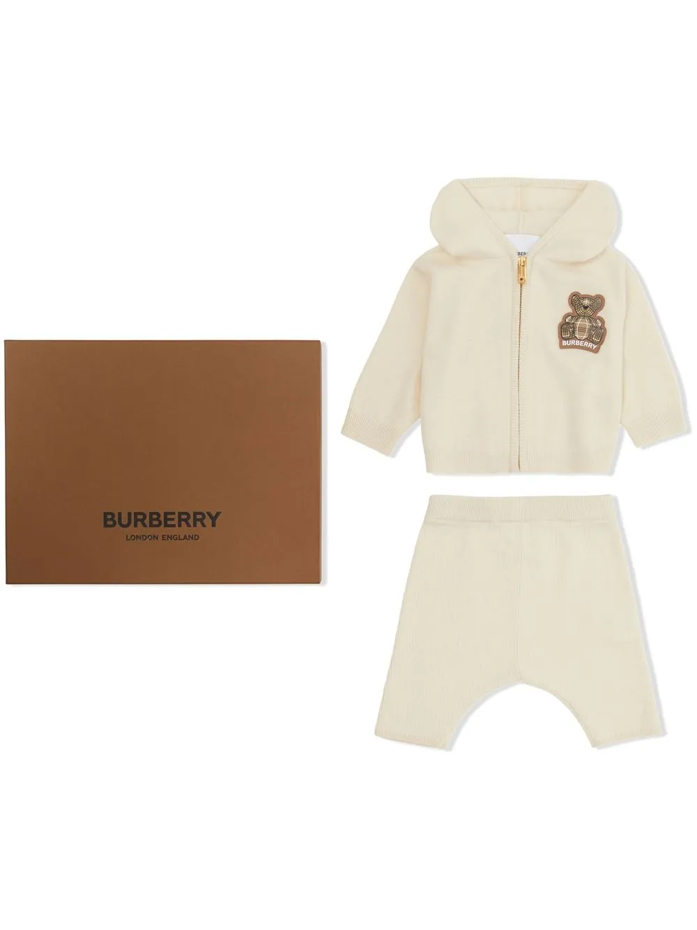 

Burberry Kids set de regalo con motivo de osito Thomas - Neutro