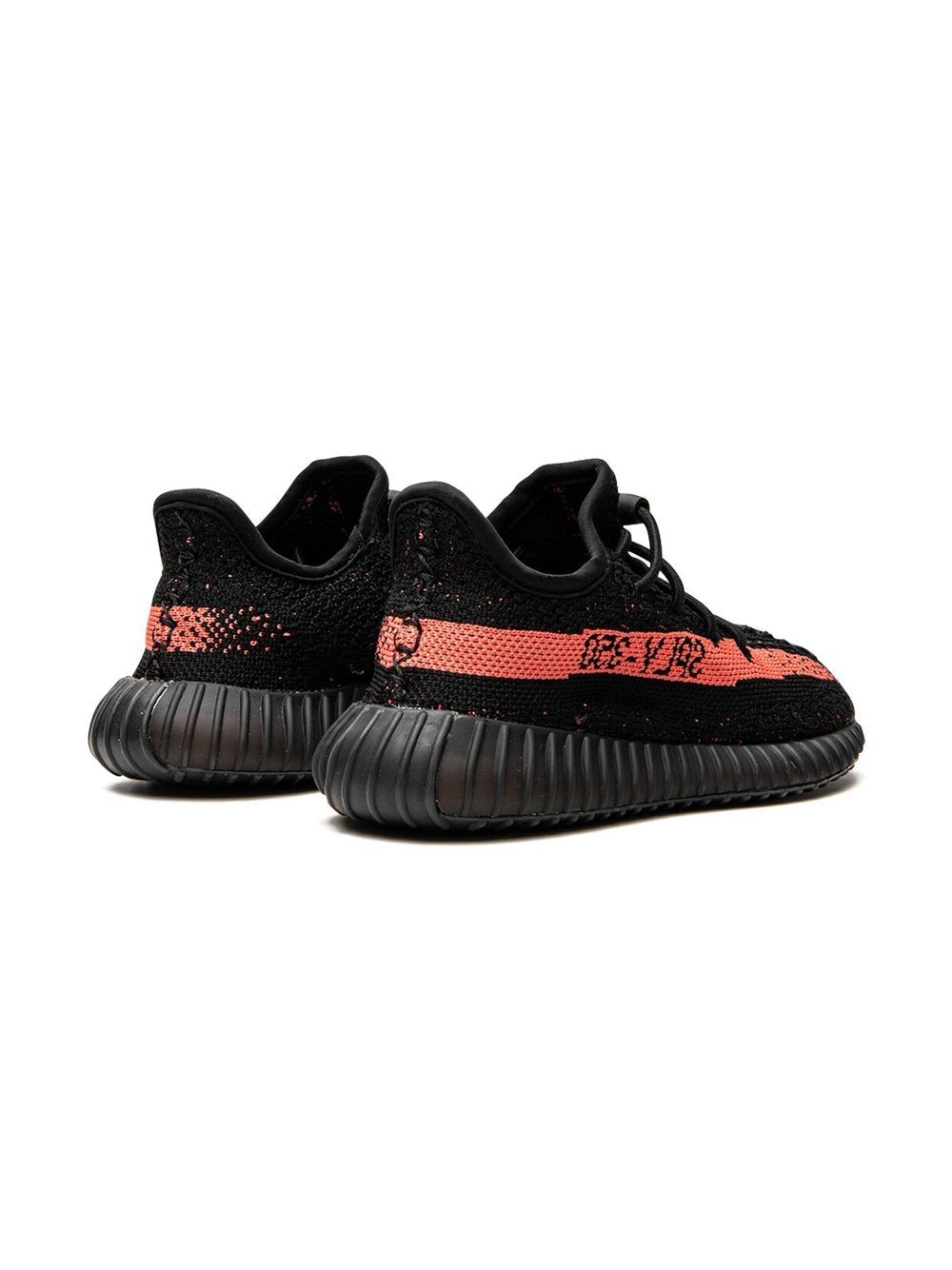 Shop Adidas Originals Yeezy Boost 350 V2 "core Red 350" Sneakers In Black