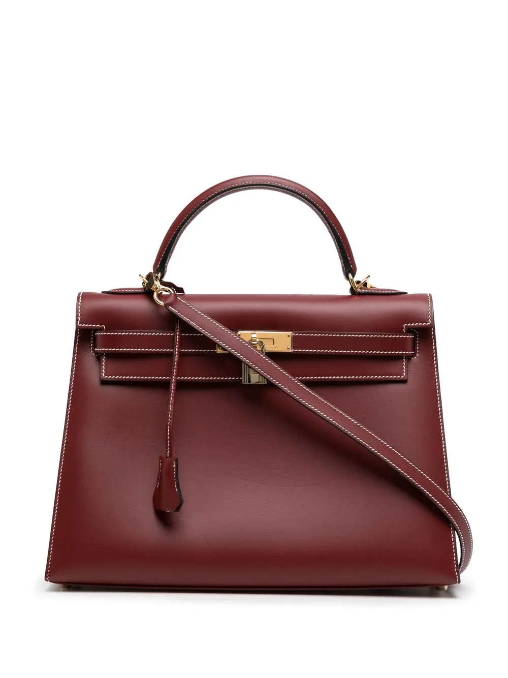 

Hermès bolsa Kelly Séllier 32 2001 pre-owned - Rojo