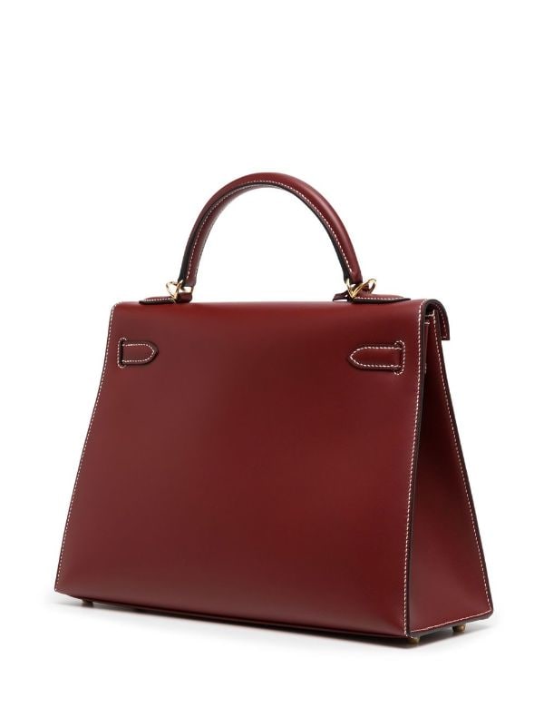 Hermès 2001 Pre-owned Kelly Séllier 32 Two-Way Bag - Red