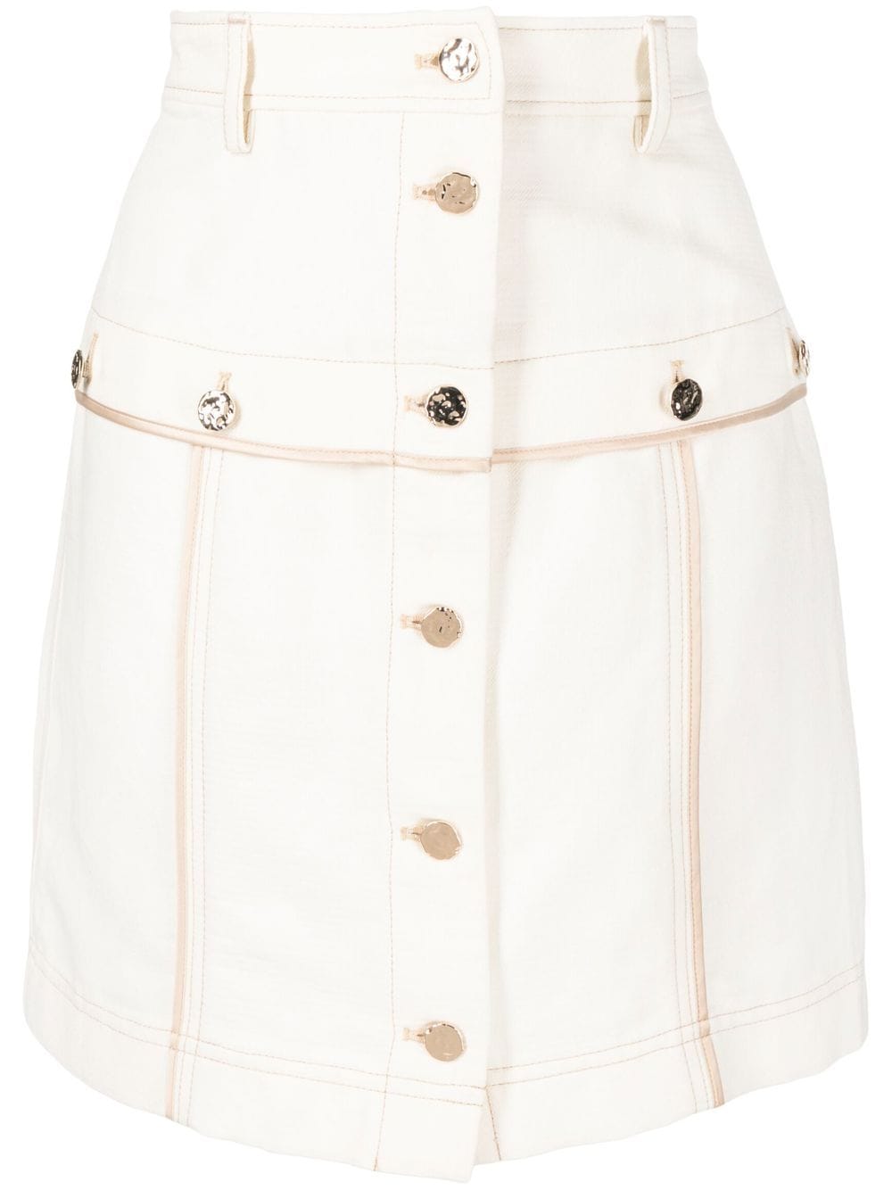 Acler Prestwich button-up skirt - White