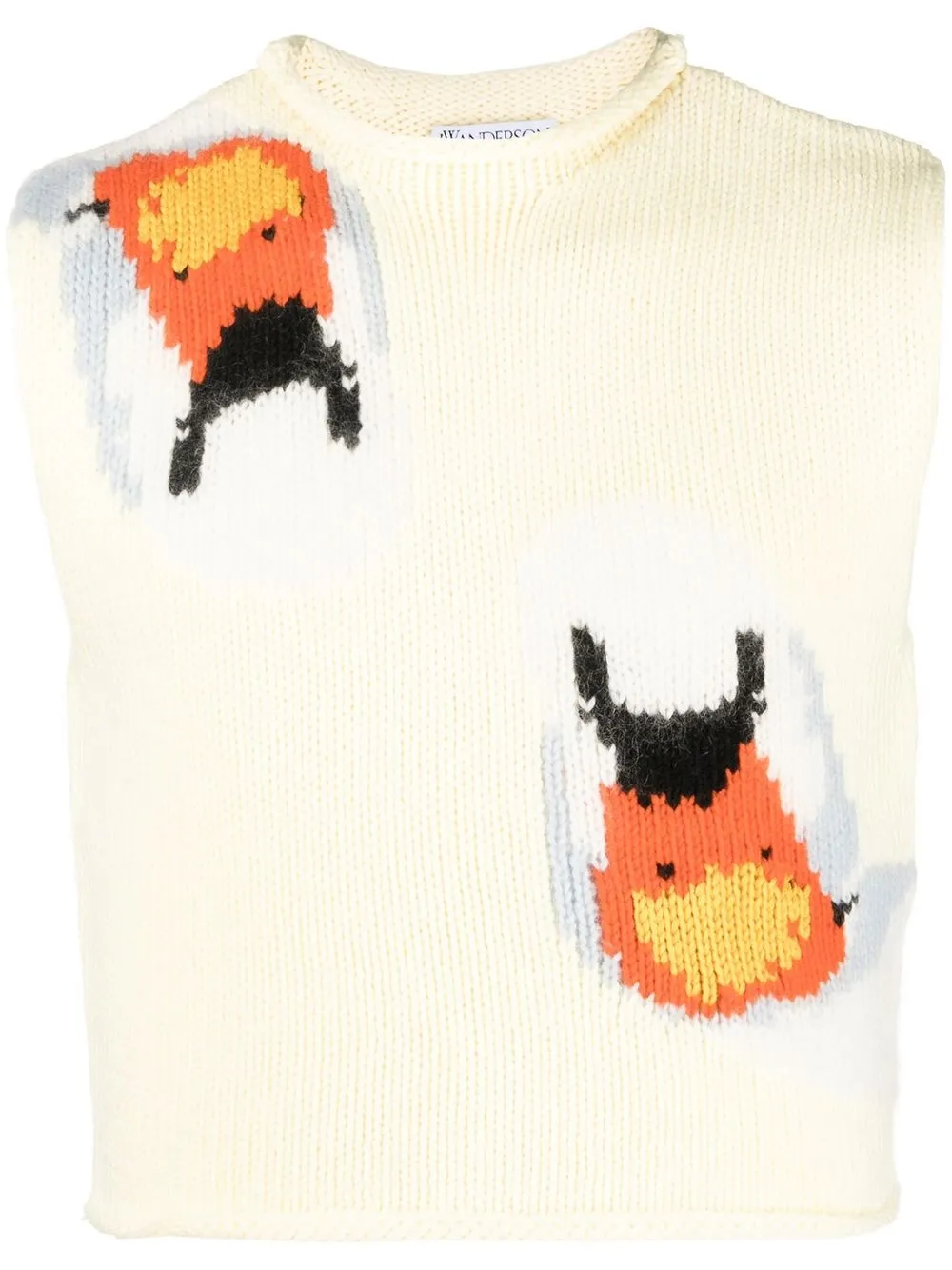 

JW Anderson swan intarsia-knit vest - Yellow