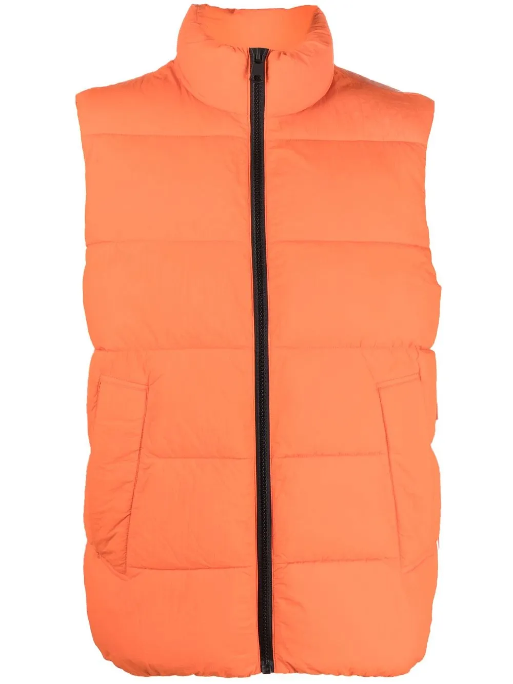 

Calvin Klein logo-patch padded gilet - Orange