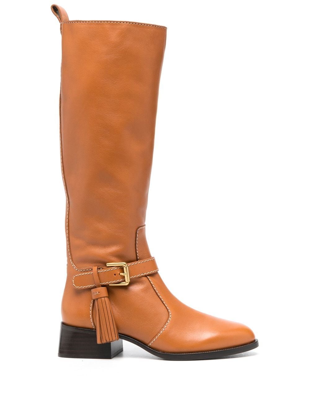 Shop See By Chloé Lory 40mm Knee-high Boots In Brown