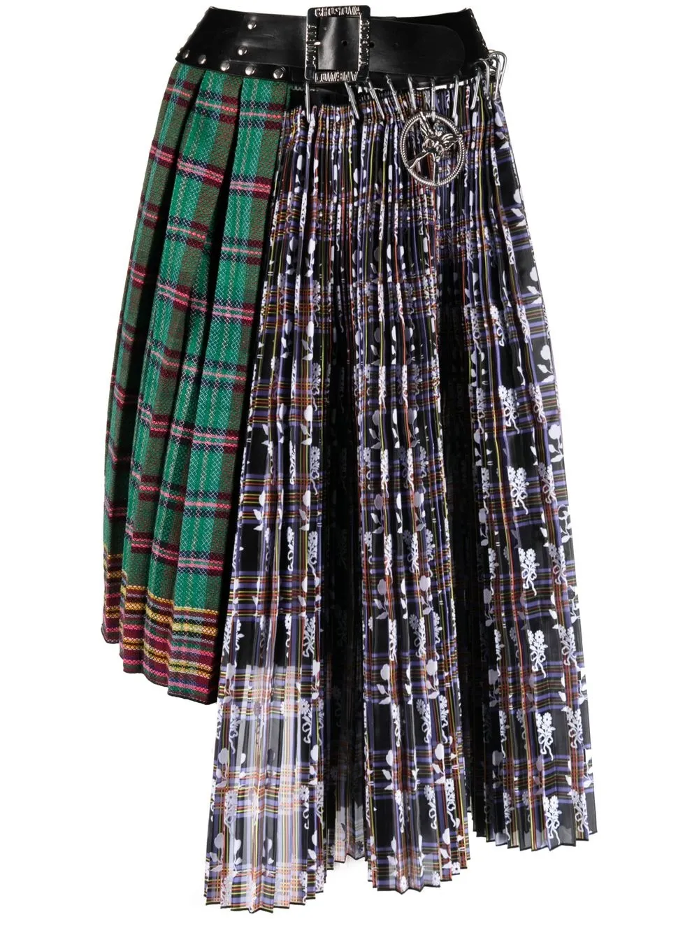 Chopova Lowena Checked Pleated Midi Skirt - Farfetch