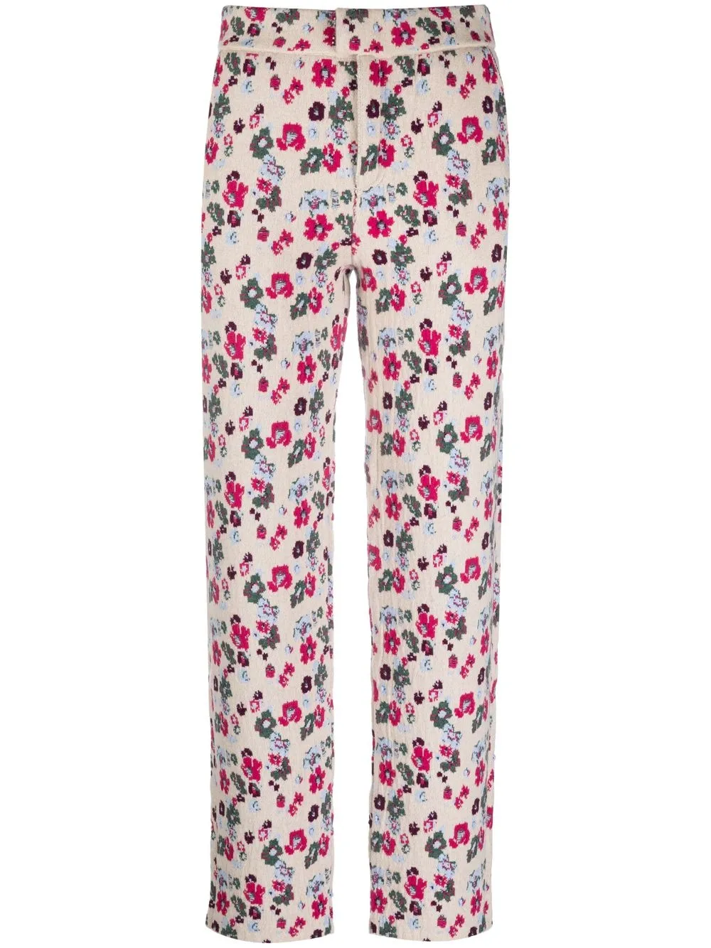 

Barrie pantalones rectos con motivo floral en jacquard - Neutro