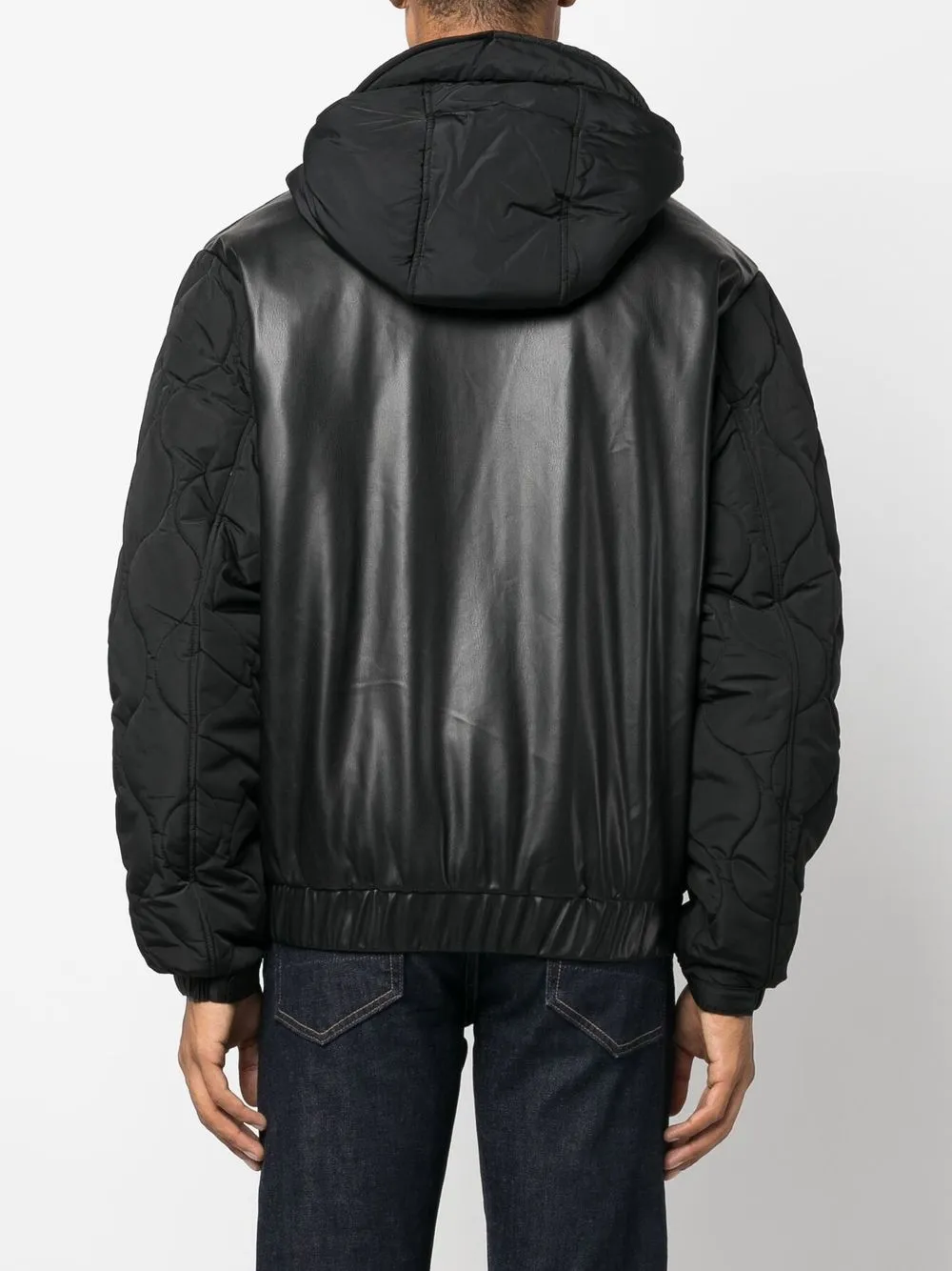 Men's bomber jacket hot sale with removable hooded inset