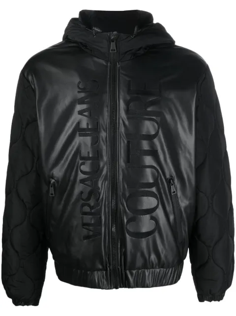 logo-print bomber jacket