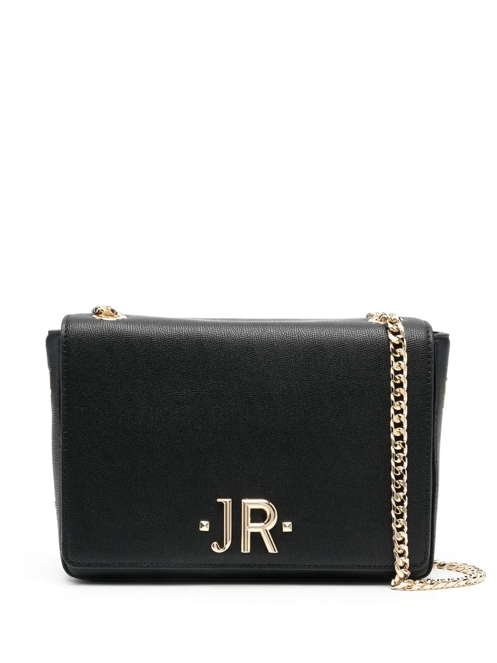 

John Richmond bolsa de hombro con letras del logo - Negro