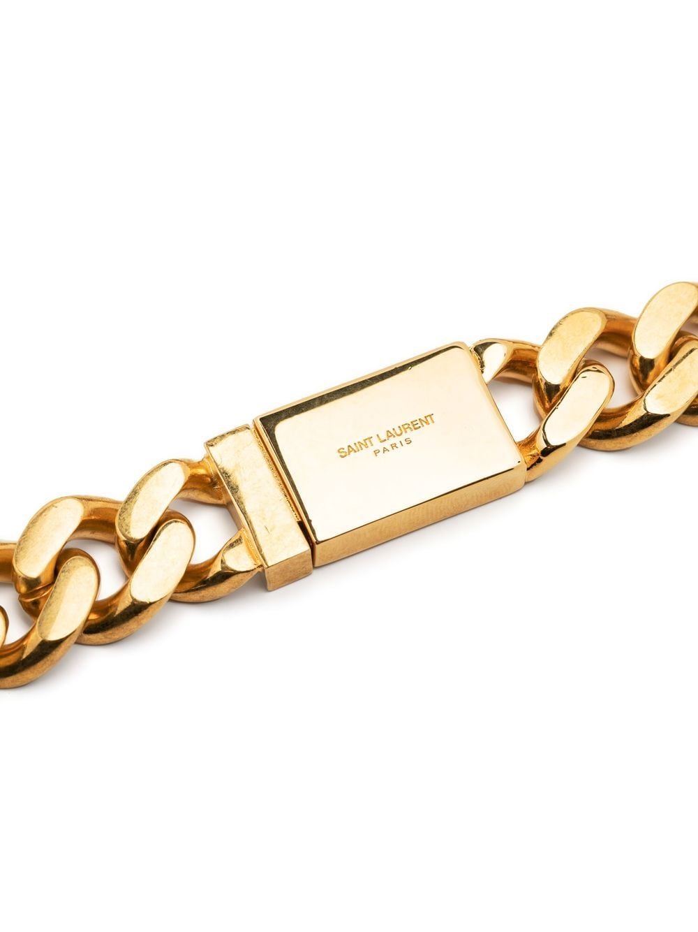 Shop Saint Laurent Collier Carry Over Necklace In Gold